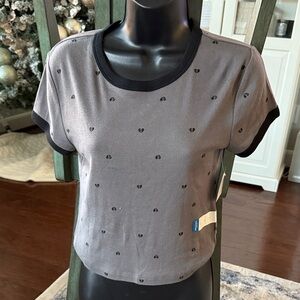 JCPenney Gray Tee with Black Accents